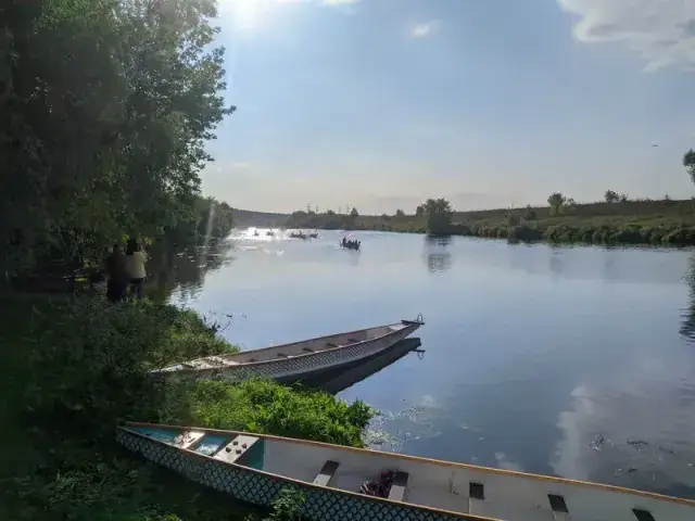 Лодки-драконы у берега реки